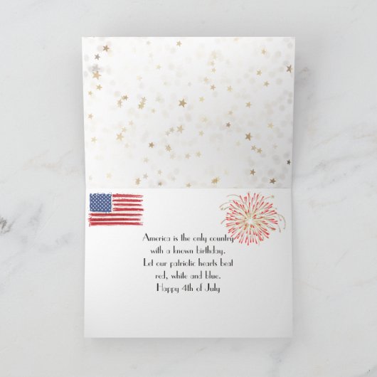 4 juli Golden Retriever Kaart (Binnen)