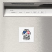 4 juli Goldendoodle Doodle Hond Patriottisch Usa Magneet (Insitu (Vaatwasser))
