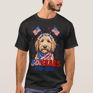 4 juli Goldendoodle Meme 250 Jaar 1776-2026 T-shirt