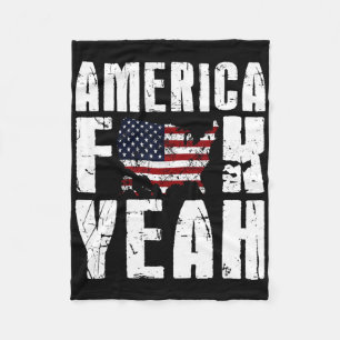 4 juli Grappig - Amerika Yeah  Fleece Deken