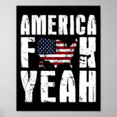 4 juli Grappig - Amerika Yeah Poster (Voorkant)