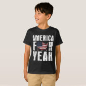 4 juli Grappig - Amerika Yeah T-shirt (Voorkant volledig)