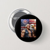 4 juli Grappig Patriottisch George Washington USA Ronde Button 5,7 Cm (Voorkant /achterkant)