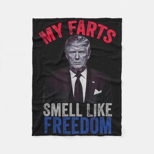 4 juli Grappig Trump Patriottisch Mijn Scheten Rui Fleece Deken (Voorkant)