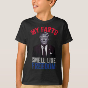 4 juli Grappig Trump Patriottisch Mijn scheten rui T-shirt