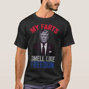 4 juli Grappig Trump Patriottisch Mijn scheten rui T-shirt