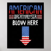 4 juli Grappige Amerikaanse vlag Patriottisch Poster (Voorkant)