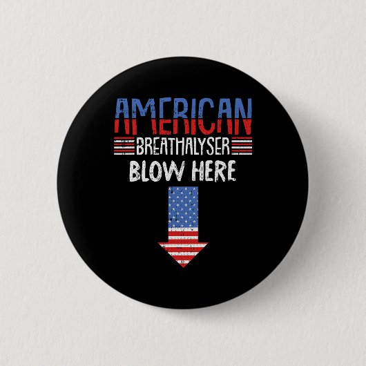 4 juli Grappige Amerikaanse vlag Patriottisch Ronde Button 5,7 Cm (Voorkant)