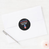 4 juli Grappige Amerikaanse vlag Patriottisch Ronde Sticker (Envelop)