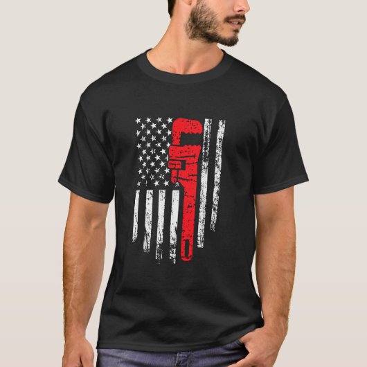 4 juli Grappige Amerikaanse vlag Patriottische Loo T-shirt (Voorkant)
