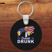 4 juli Grappige Drink Presidenten - Donald Dru Sleutelhanger (Voorkant)