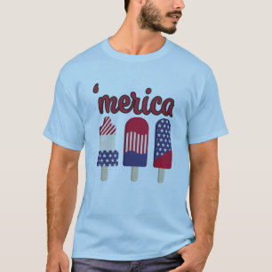 4 juli Grappige Merica ijs T-shirt