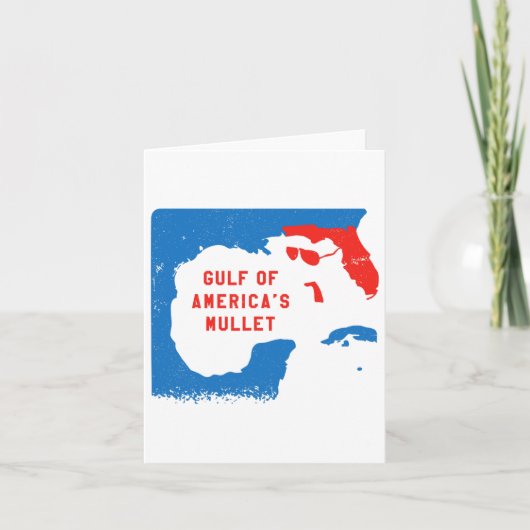 4 juli: Grappige mullet van de Golf van Amerika Kaart (Voorkant)