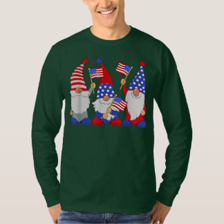 4 juli grappige patriottische kabouter zonnebril t-shirt