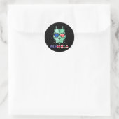 4 juli grappige Pitbull hond Onafhankelijkheidsdag Ronde Sticker (Tas)