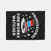 4 juli grappige professionele vuurwerk kijker fleece deken (Voorkant (Horizontaal))