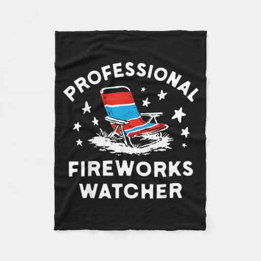 4 juli grappige professionele vuurwerk kijker fleece deken (Voorkant)