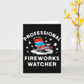 4 juli grappige professionele vuurwerk kijker kaart (Gele Bloem)