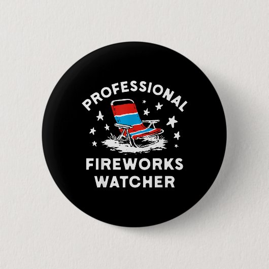 4 juli grappige professionele vuurwerk kijker ronde button 5,7 cm (Voorkant)