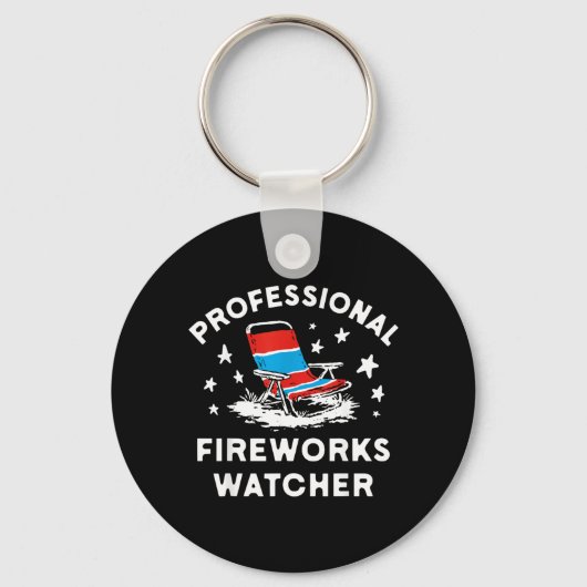 4 juli grappige professionele vuurwerk kijker sleutelhanger (Voorkant)