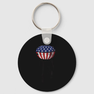 4 juli grill usa Amerikaanse vlag cadeau voor mann Sleutelhanger