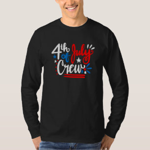 4 juli Groep Rood Wit Blauw Crew Familie Vriend T-shirt