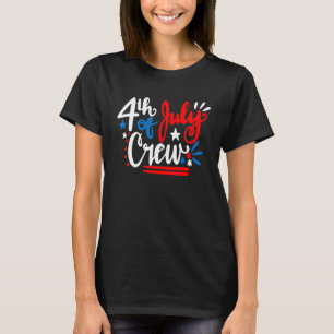 4 juli Groep Rood Wit Blauw Crew Familie Vriend T-shirt
