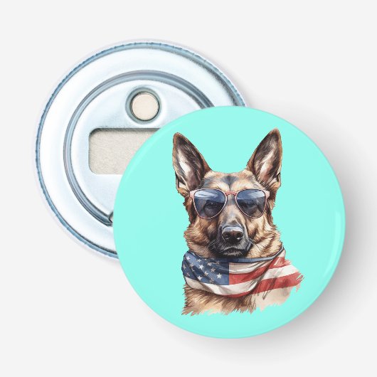 4 Juli Grote Hond-70631 Button Flesopener (Voorkant)