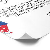 4 juli Guess The Baby Food Baby shower Game Poster (Hoek)