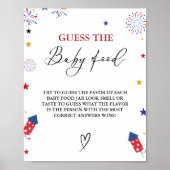 4 juli Guess The Baby Food Baby shower Game Poster (Voorkant)