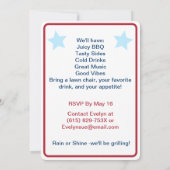 4 juli Hamburger Barbecue Kaart (Achterkant)