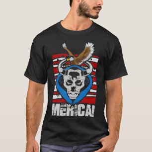 4 juli Handelaar Merica Amerikaanse vlag Amer T-shirt
