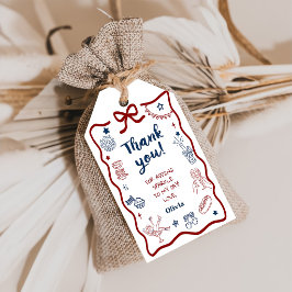 4 juli handgetekende verjaardagsfeest cadeautags cadeaulabel