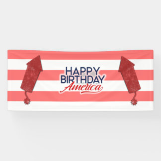 4 juli Happy Birthday America Banner
