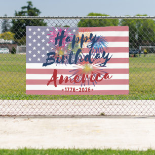 4 juli Happy Birthday Amerika VS 250ste verjaardag Spandoek
