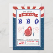 4 juli - Happy Independence - BBQ Party Kaart (Voorkant)