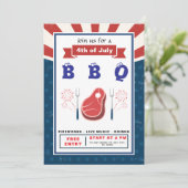 4 juli - Happy Independence - BBQ Party Kaart (Staand voorkant)