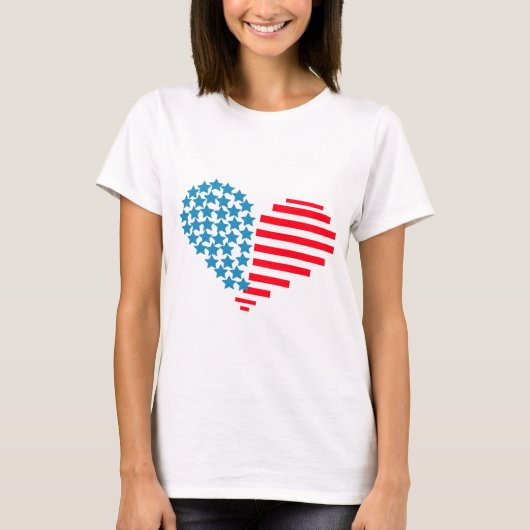4 juli harten t-shirt (Voorkant)