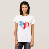 4 juli harten t-shirt (Voorkant volledig)