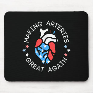 4 juli hartverpleegkundige maken slagaders grote A Muismat