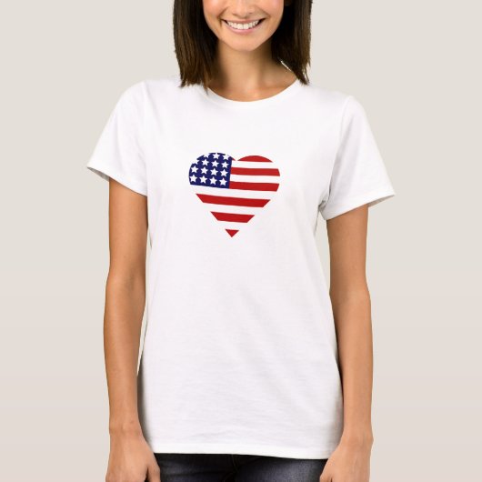 4 juli Heart T-shirt (Voorkant)