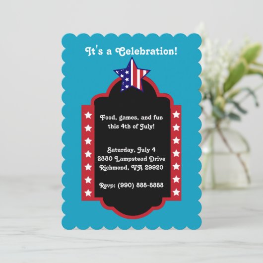 4 juli Het is een feestdag Kaart (Staand voorkant)