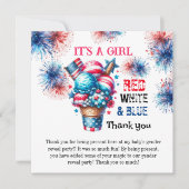 4 juli Het is een meisje Bedankkaart (Voorkant)