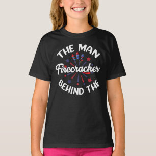 4 juli het Man achter het firecracker patriotticum T-shirt