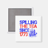 4 juli Het morsen van de thee sinds 1773 4 juli Magneet (Voorkant / Achterkant)