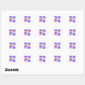 4 juli Het morsen van de thee sinds 1773 4 juli Ronde Sticker (Vel)