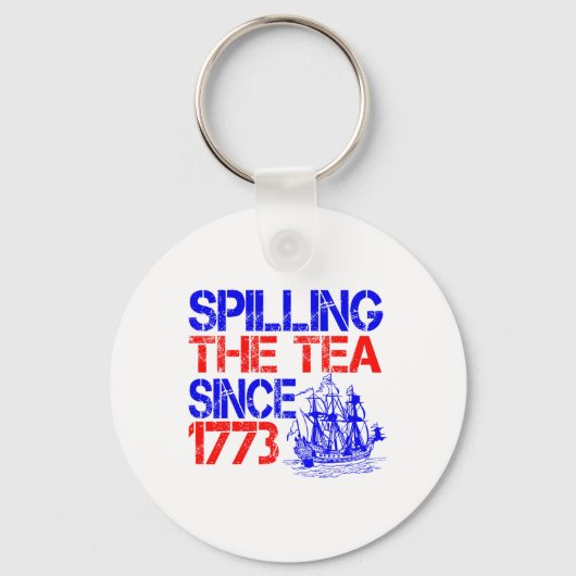 4 juli Het morsen van de thee sinds 1773 4 juli Sleutelhanger (Voorkant)