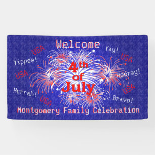4 juli het Onthaal van het Vuurwerk van de Partij Spandoek