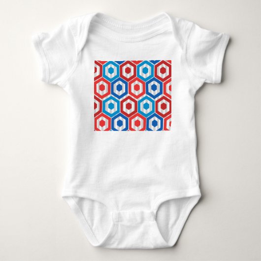 4 juli Hexagons Romper (Voorkant)
