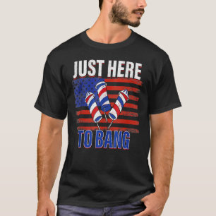4 juli hier alleen om Mannen van vuurwerk te bang T-shirt